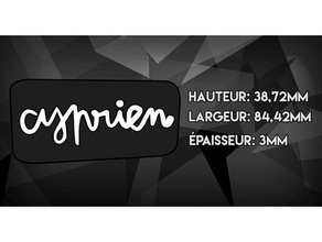 cyprien logo signs & logos youtube 3d print model - Mito3D