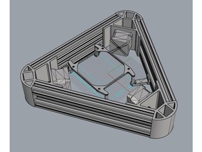 anycubic delta trigorilla low mount fan-Unterstützung 3d-Drucker Teile 92mm 92mm-Lüfter Lüfter montieren kossel - fan 3d print model - Mito3D