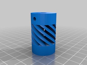 my customized parametric flexible coupling 6mm m3 3d printer parts 3d print model - Mito3D