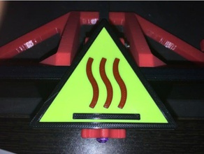 multicolor warning hot bed diy signal sign 3d print model - Mito3D