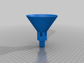 schraubbar Trichter-Flaschen Küche und Esszimmer Trichter 3d print model - Mito3D