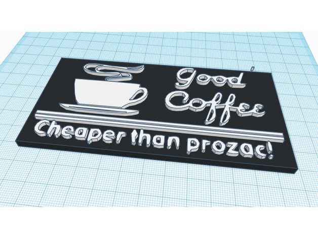 coffee plaque house md signs & logos 3D print model - Mito3D