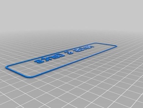 my customized custiomizable tri colour name tag signs & logos 3d print model - Mito3D