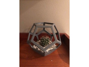 dodecaedro vaso de planta exterior e jardim 3d print model - Mito3D