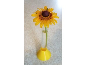 Reagenzglas-vase Kunst Blume Blumen-vase Reagenzglas vase ws2812 3d print model - Mito3D