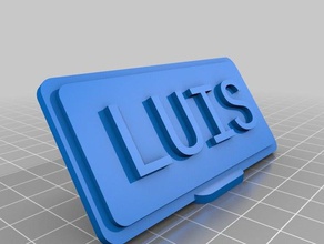 luis table plaque office customized 3d print model - Mito3D