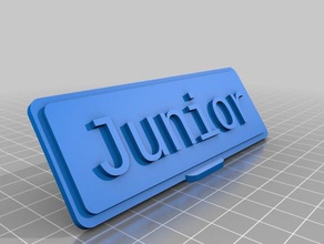 juniortable plaque office kundengebundene 3d print model - Mito3D
