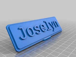 joselyn table plaque office customized 3d print model - Mito3D