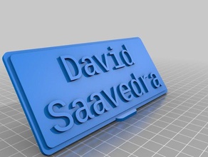 minha tabela personalizada placa de duas linhas office personalizado 3d print model - Mito3D