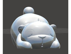 dormir panda pas de supports animaux mignon nosupport 3d print model - Mito3D