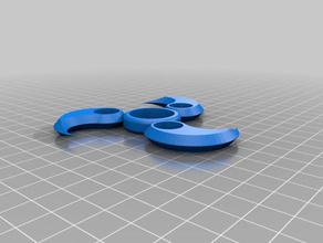 my customized edgy yin yang fidget spinner pick-a-weight toys & games 3d print model - Mito3D