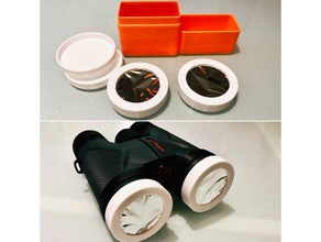 solar filter film holder athlon midas 8x42 binoculars 3d print model - Mito3D