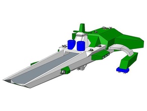 wc - tcs garra do tigre A impressão 3d o jogo para pc spacercarrier nave espacial wing commander 1 3d print model - Mito3D