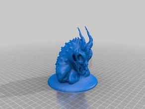 cavalo de demônio esculturas assustador do mal o dia das bruxas estátua 3d print model - Mito3D