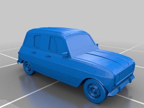 renault 4 m araç araba Fransa model oldtimer 3d print model - Mito3D