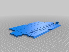 my customized folding word pencil case office 3d print model - Mito3D