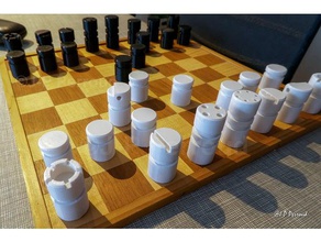 pi ces pour jouer au checs j ' AI dessin et r alis bois 1979 une version überdenken, e-semble bien convenir l'impression 3d - Schach echecs Spiel jeu 3d print model - Mito3D
