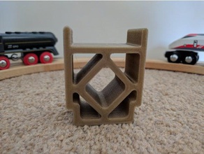 brio de madeira estilo faixa empilhável ponte suporte brinquedo & acessórios para jogos ikea trilho trem ferroviária pista 3d print model - Mito3D