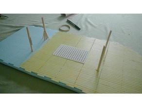 3x5 grelha edifícios e estruturas dnd casa mini prop navio telhas 3d print model - Mito3D