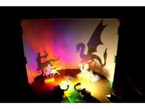 luce ombra schermo del morsetto utensili & caselle giochi di tubo burattino il teatro figura pvc un gioco ombre 3d print model - Mito3D