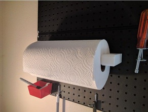 pegboard paper towel holder tool holders & boxes 3d print model - Mito3D