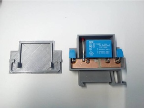 din-schiene PWB-relais-Fall - Elektronik dinrail homeautomation pcb-Halter relais 3d print model - Mito3D