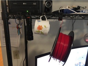 strong clip-on hook wire shelves organization clip garage hanger household shelf 3d print model - Mito3D