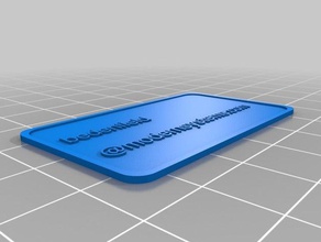 email tag customized 3d print model - Mito3D