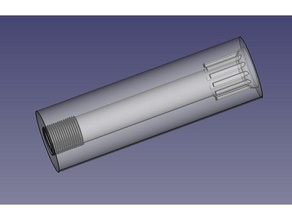 14mm fils d'un silencieux airsoft accessoires pièce jointe pièces vide négatif fil de discussion la tige filetée 3d print model - Mito3D