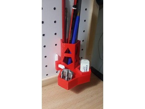 pen holder containers pegboard pencil 3d print model - Mito3D