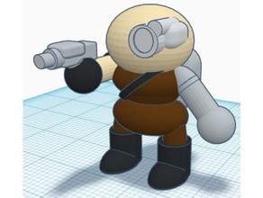 cyborg mecânico de figura brinquedo & acessórios para jogos a miniatura rpg scifi starfinder 3d print model - Mito3D