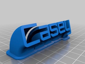 my customized sweeping name plate casey office 3d print model - Mito3D