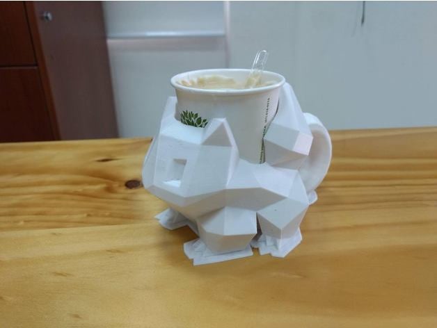 bulbasaur cup holder kitchen & dining coffe coffee pokemon go 3D print model - Mito3D