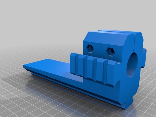 tokyo marui aa12 cena edition outer barrel tri rail toy & game accessories airsoft attachment picatinny 3D print model - Mito3D