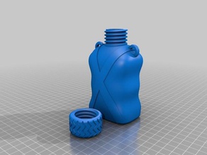 bottiglia con tappo a vite i contenitori la contenitore il fai da te famiglia utile programma di utilità 3d print model - Mito3D