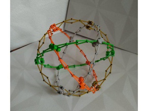 hoberman esfera cuboctahedron arte da matemática 3d print model - Mito3D