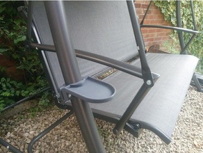Hamza üzerinde bahçe salıncak koltuk bardak tutucu açık ve 3d print model - Mito3D