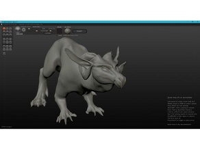 dragón wip art carácter estatuilla 3d print model - Mito3D