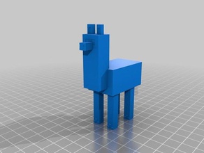 minecraft Lama Spiele llama Tiere den Fortschritt der Arbeit 3d print model - Mito3D