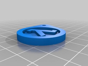 la demi-vie de logo keychain les signes et logos moitié vie un trousseau clés vapeur 3d print model - Mito3D