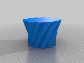 my customized rounded square vase cup bracelet generator decor 3d print model - Mito3D
