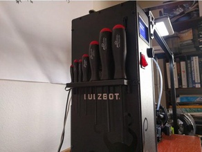 lulzbot taz 6 bondhus mm hexdriver mount 3d printer accessories allen key rack 3d print model - Mito3D