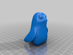 sitting porg creatures 3d print model - Mito3D