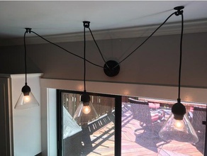 tres cable de la cubierta luz los hogares médula casa iluminación toma corriente sala pared 3d print model - Mito3D