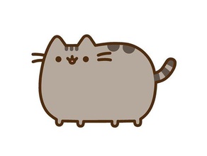 pusheen kedi 3d baskı sevimli fb sticker etiket 3d print model - Mito3D