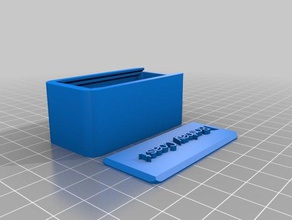 bombay cost small text round box lid containers customized 3d print model - Mito3D