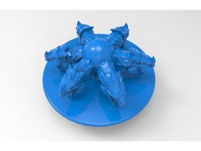 dragon knob 3d printer accessories mp select mini 3d print model - Mito3D