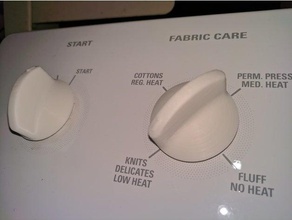ge secador de botão peças substituição aparelho mais seco a general electric knob botões controle 3d print model - Mito3D