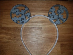 orelhas de rato a moda cabeça mickey mouse 3d print model - Mito3D