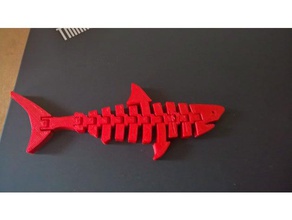 articulated shark animals allinone fish week 3d print model - Mito3D